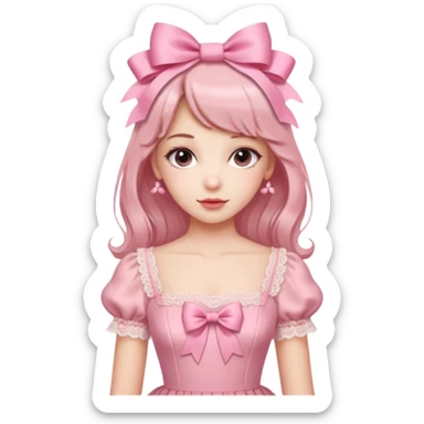 Coquette aesthetic pink sticker