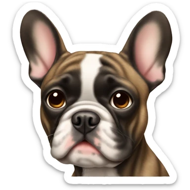 Brindle French bulldog sticker