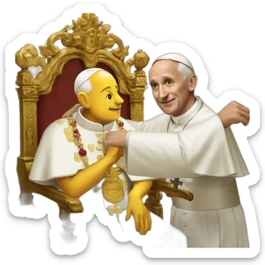 pope with vishnu arms sticker