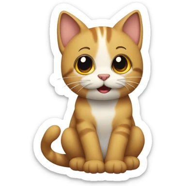 gato callendo desde muy alto sticker
