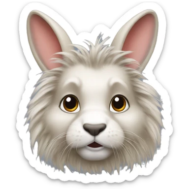 Lionhead rabbit  sticker