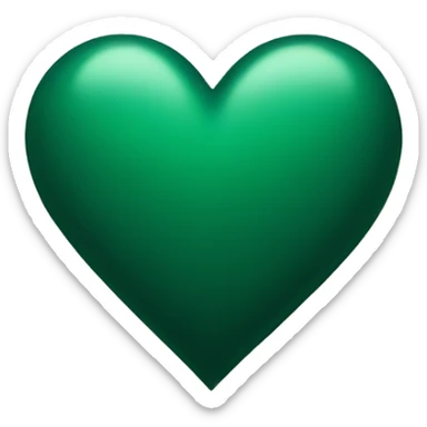 Dark Green Heart sticker