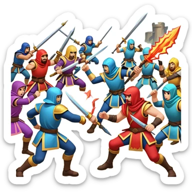 Total battle mobile game sticker