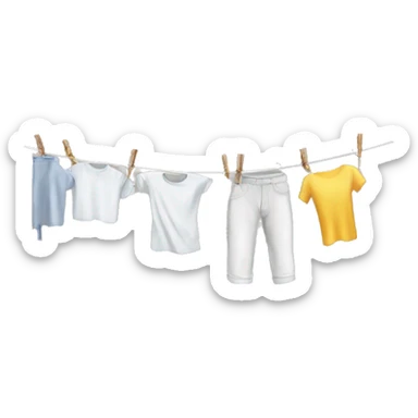 folding clothes line  sticker