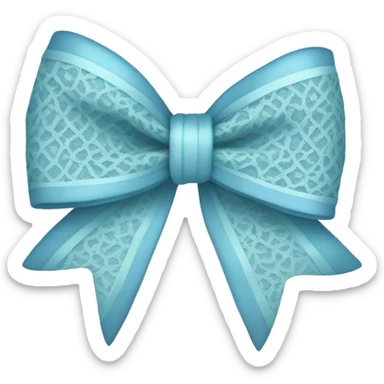 Light blue lace bow sticker