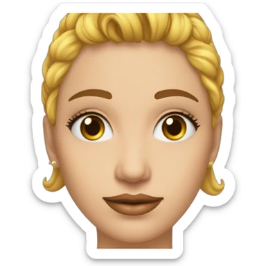 Pareja mujer chaparrita ojos de color miel pestañas largas cabello lacio hombre alto ojos grandes peinado de lado con aretes en moto  sticker