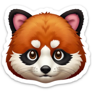 A red panda with serious eyes. sticker