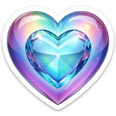 
Crystal heart, remove background sticker
