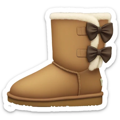 Ugg boots with a bow sticker