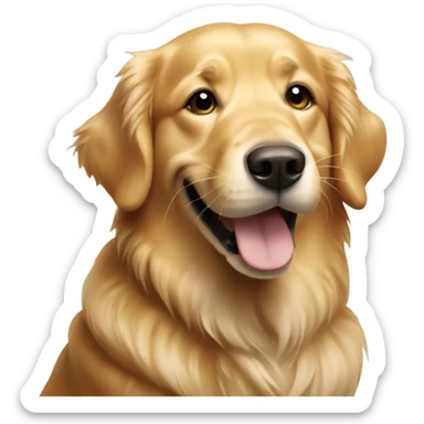 Golden retriever smiling sticker