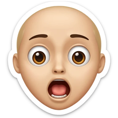 Shocked face sticker