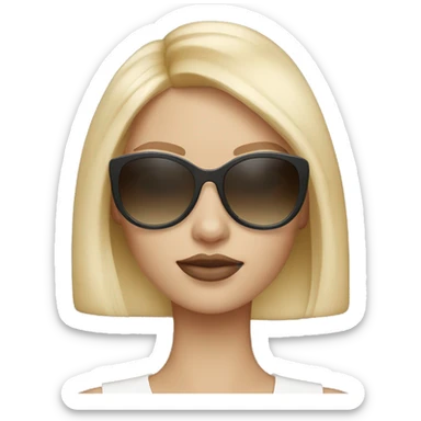 blonde girl in Fendi sunglasses sticker