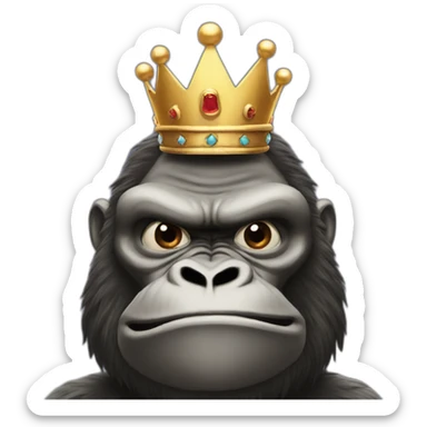 King Kong with crown  sticker