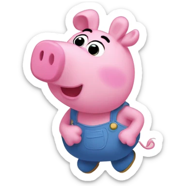 Pepa pig qui boit sticker