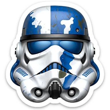 Stormtrooper Helmet in blue camo sticker