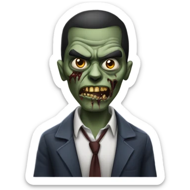 Gangster zombie sticker