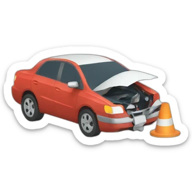 car accident sticker