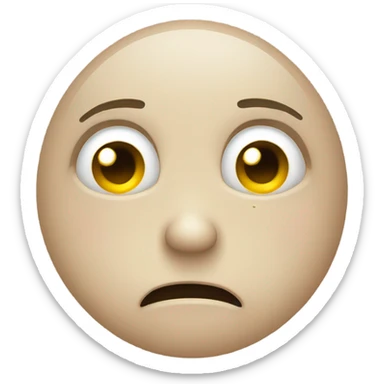 sad face with tears from the bottom of the eyes to the chin sticker