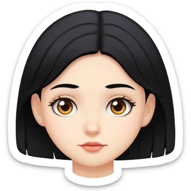 Chica pelo negro  sticker