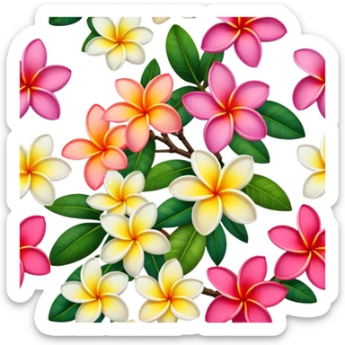 Plumerias sticker