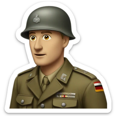 German soldier in the 1940s sticker