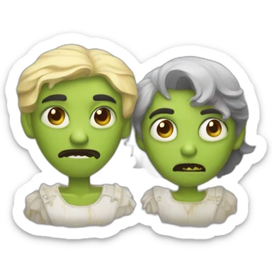 Romeo and Juliet zombies sticker