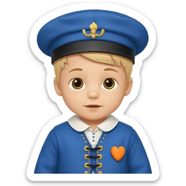 baby boy traditional dutch clothes sticker