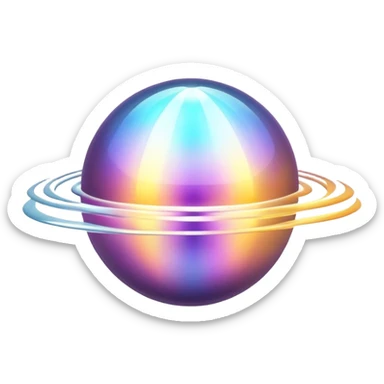 Elegant energy orb with floating tie or bowtie element inside, masculine style inspiration, soft radiating waves sticker