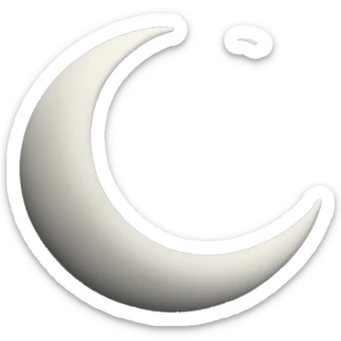 Crescent moon in dark clouds sticker