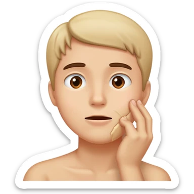 Somebody scratching there chin sticker