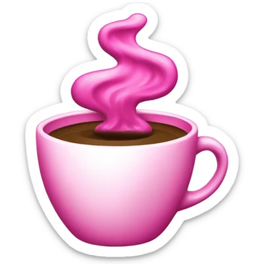 Coffee hot pink  sticker