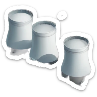 A complete plan of a thermal power station sticker