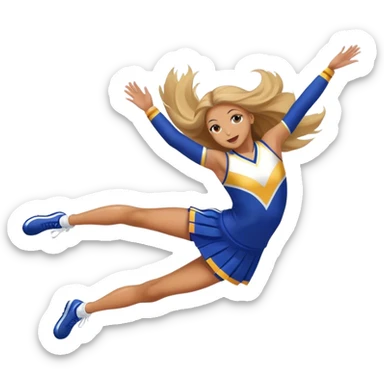 Cheerleader falling from stunt sticker