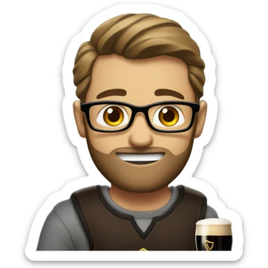 Me with a pint of Guinness  sticker