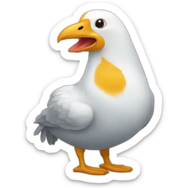 un animal que sea una mezcla de una foca y una gallina sticker