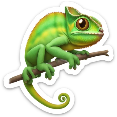 chameleon  look up sticker