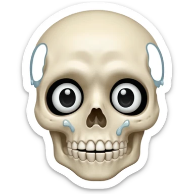 Squelette qui pleure sticker