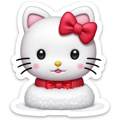 hello kitty snow sticker