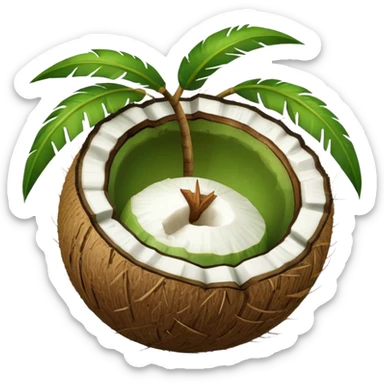 Green Coconut  sticker