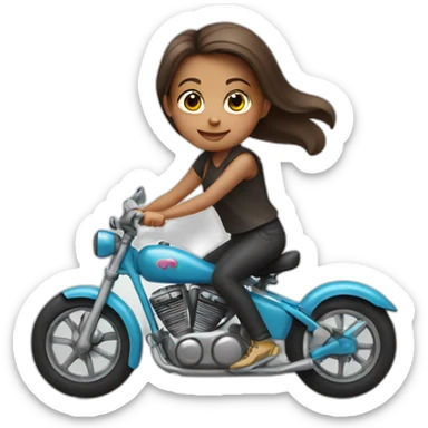 Cute girl on bike  sticker
