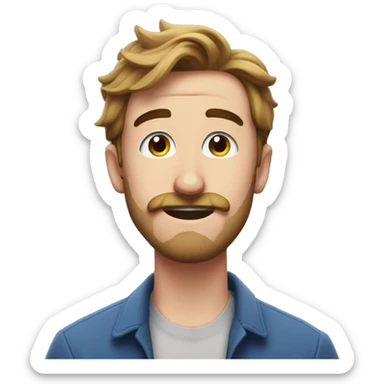 mrbeast in real life with facial hair sticker