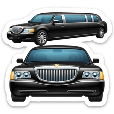 a black limo sticker
