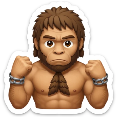 Can you make a emoji of a dumb Neanderthal  with his knuckles dragging on the ground? sticker
