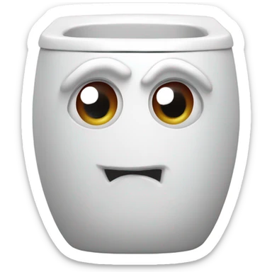 Skibidi toilet with hearts eyes sticker