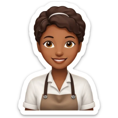 black woman Café Barista sticker