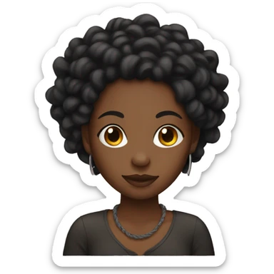 Black girl with locs sticker