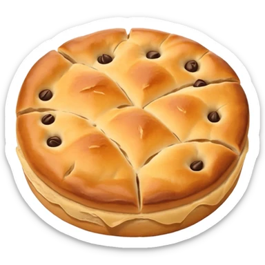 round focaccia without seasoning sticker