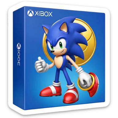 A copy of Sonic heros for the original Xbox sticker