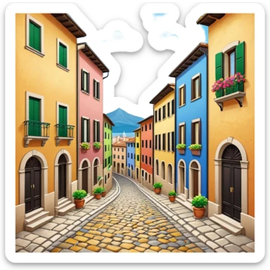 postcard of italy sticker