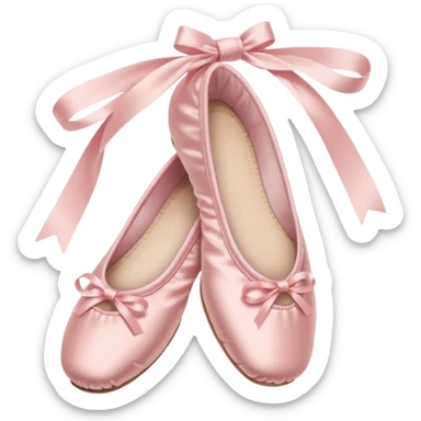 pastel pink ballet shoes sticker